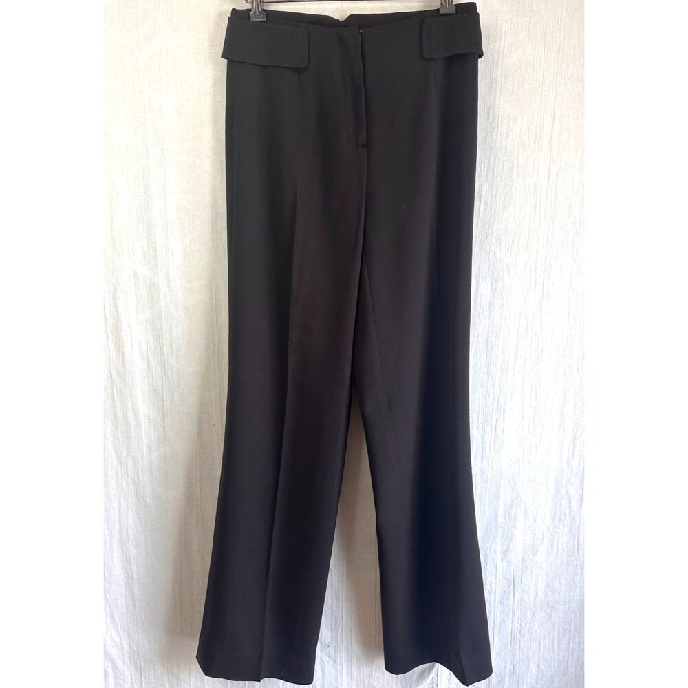 Carlisle Women Brown Wool Stretch Flare High Waist Dress Pants Trouser Size 2